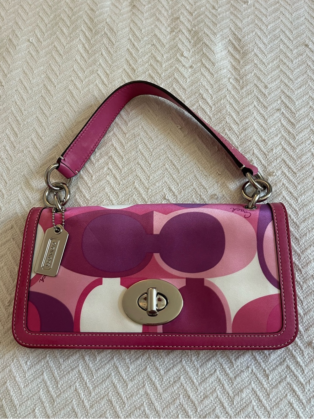 Coach Y2K Pink Optic Satin Bag